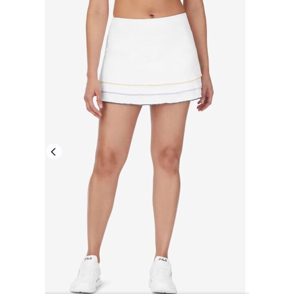 Fila White Golf Tennis Ruffle Back Spin Flounce Skort Women's Size XL NWT - Picture 1 of 9
